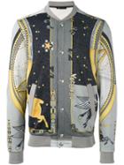 Versace 'astrological' Print Souvenir Jacket, Men's, Size: Medium, Black, Polyamide/polyester/cotton/cotton