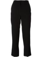 Givenchy Cropped Tuxedo Trousers, Women's, Size: 36, Black, Viscose/spandex/elastane/silk/polyamide