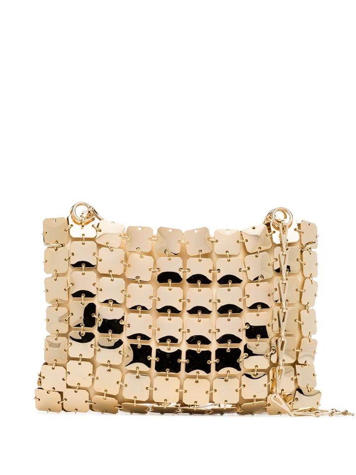 Paco Rabanne 1969 Iconic Plated Shoulder Bag - Metallic