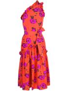 Borgo De Nor Floral Asymmetric Dress - Orange