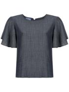 Olympiah Short Sleeves Blouse - Blue