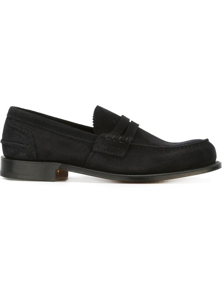 Church S Pembrey Loafers, Men's, Size: 7, Blue, Suede/leather