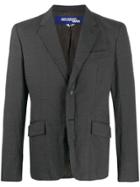 Junya Watanabe Striped Single-breasted Blazer - Grey