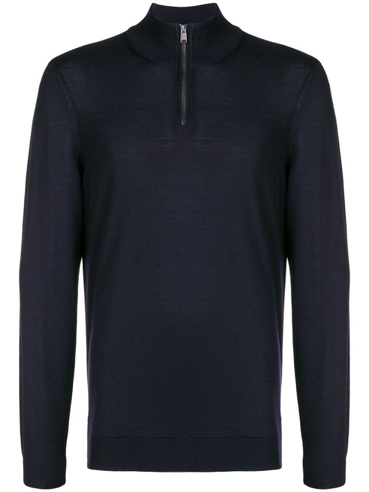 Boss Hugo Boss Slim Zipped Sweater - Blue