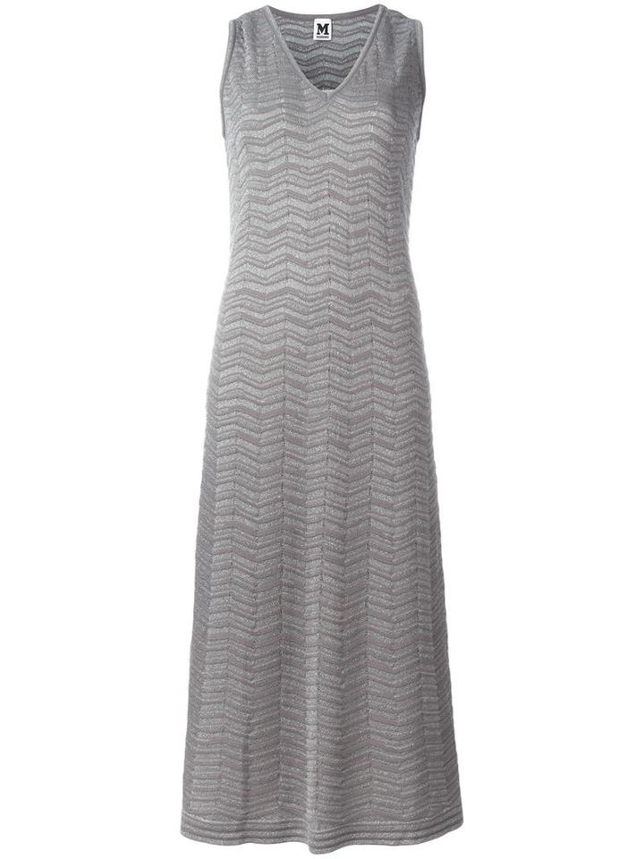 M Missoni Knitted Maxi Dress, Women's, Size: 44, Grey, Polyamide/polyester/viscose/polyester
