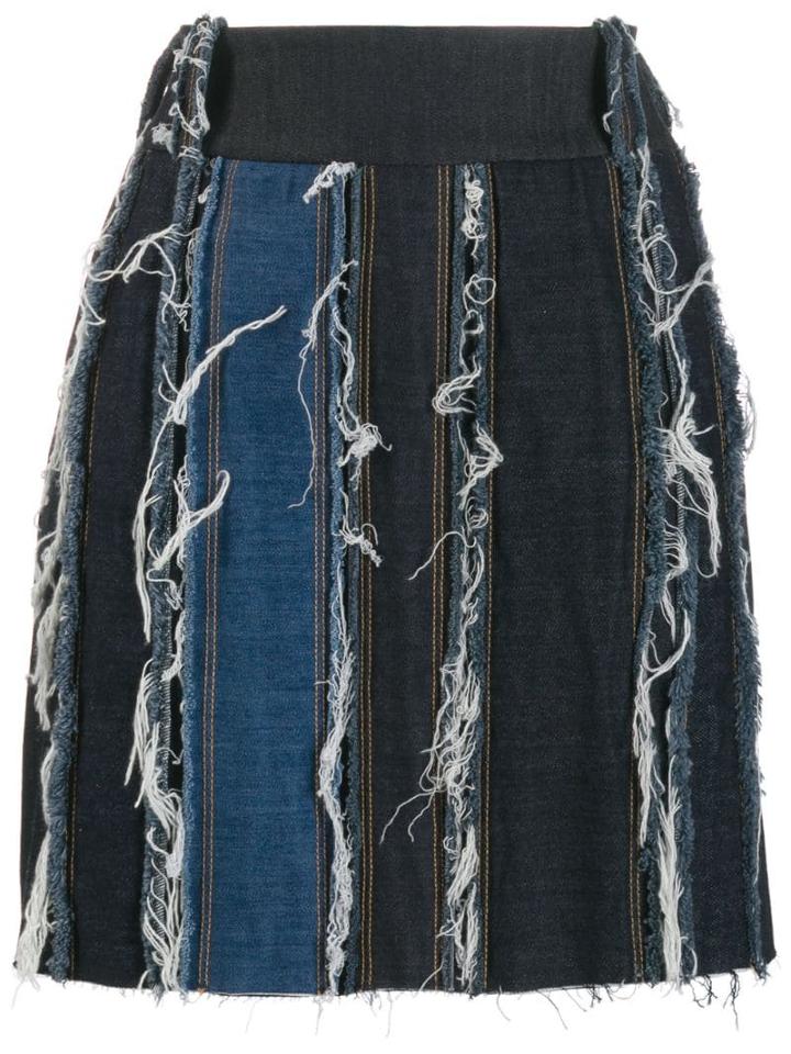No Ka' Oi Ripped Denim Skirt - Blue
