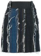 No Ka' Oi Ripped Denim Skirt - Blue
