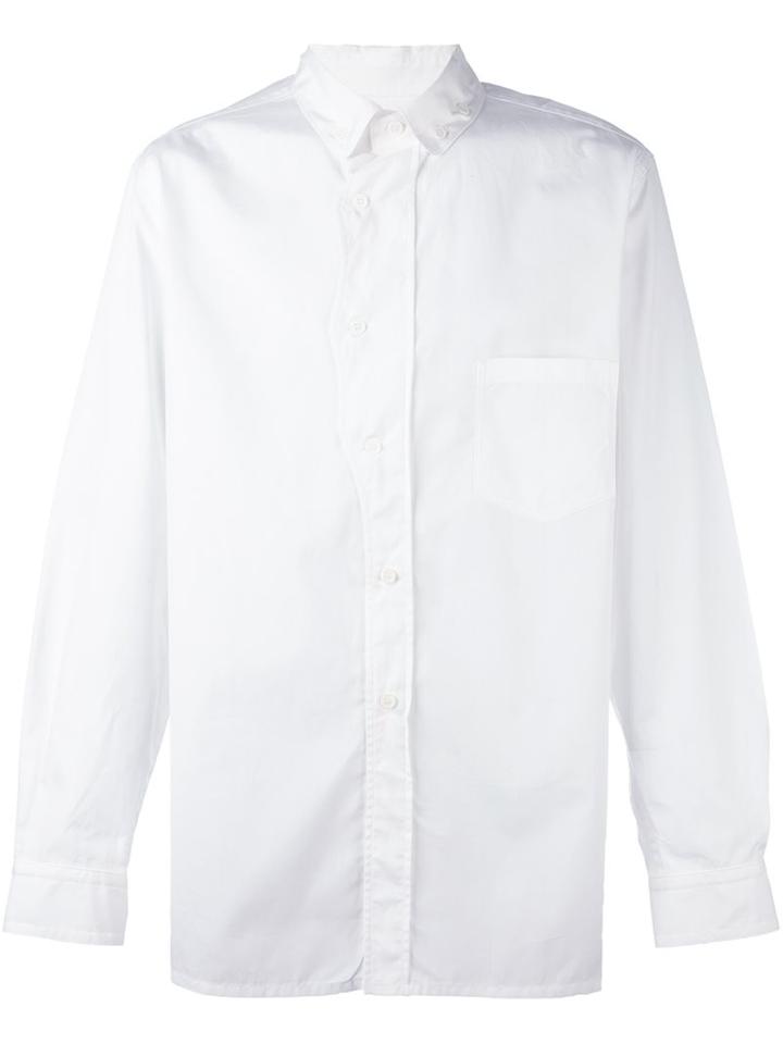 Yohji Yamamoto Classic Button Down Shirt, Men's, Size: 4, White, Cotton