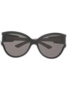 Balenciaga Unlimited Round Sunglasses - Black