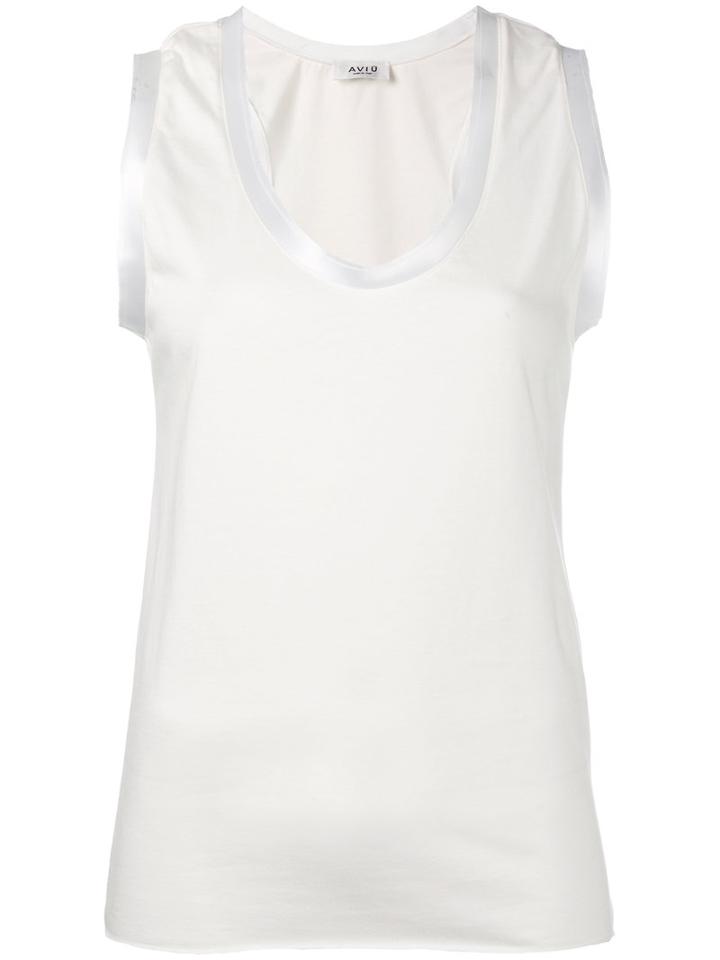 Aviù - Racer Back Top - Women - Cotton - 42, White, Cotton
