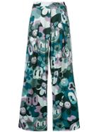 Adidas Cartoon Floral Wide Trousers - Green