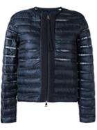 Moncler Sheer Panel Padded Jacket, Women's, Size: 2, Blue, Polyamide/polyester/feather Down