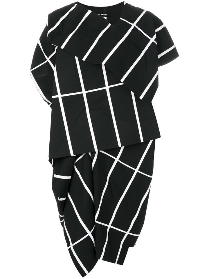 Junya Watanabe Comme Des Garçons Boxy Printed Layered Dress - Black