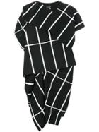 Junya Watanabe Comme Des Garçons Boxy Printed Layered Dress - Black