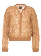 Aula Lace Bomber Jacket - Brown