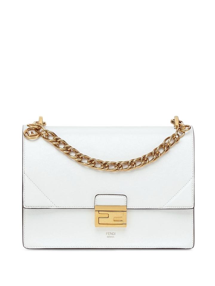 Fendi Chain Strap Shoulder Bag - White