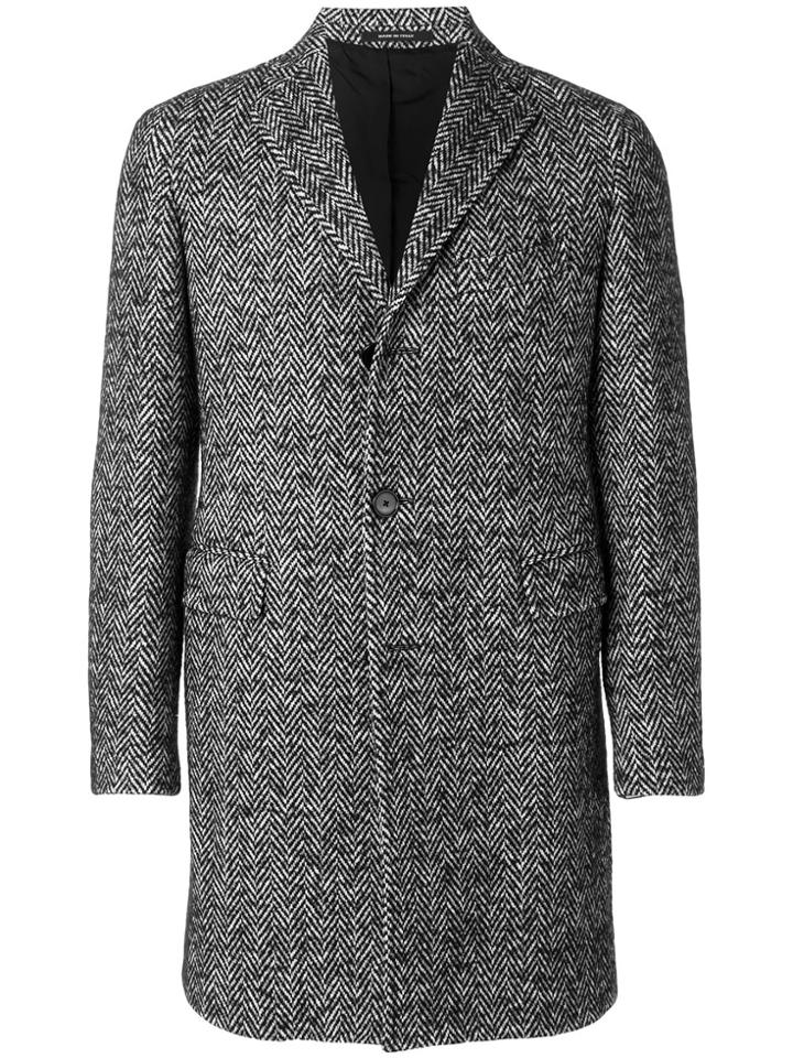 Tagliatore Herringbone Coat - Grey