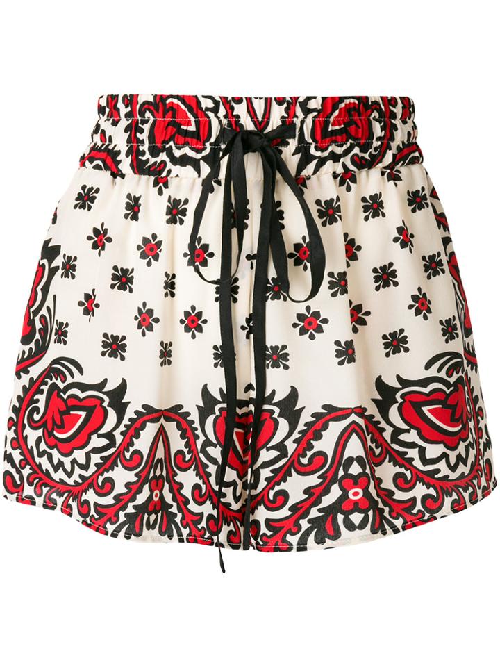 Red Valentino Printed Shorts - White