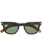 Ermenegildo Zegna Tortoiseshell Effect Sunglasses - Brown