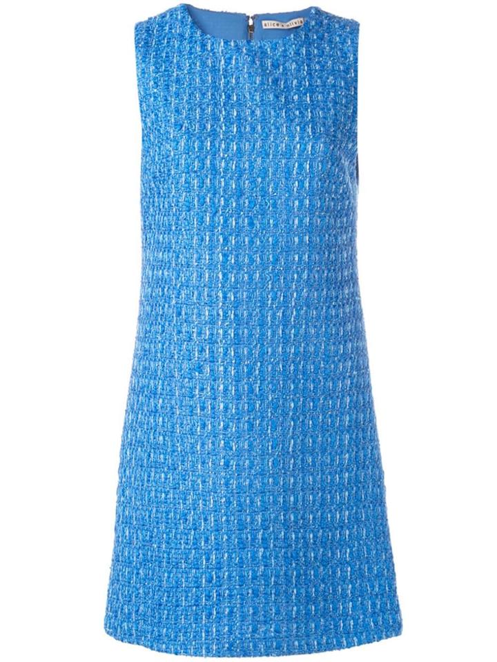 Alice+olivia Tweed Mini Dress - Blue