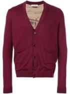 Al Duca D'aosta 1902 V-neck Cardigan - Red