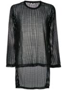 Comme Des Garçons Homme Plus Mesh Crew Neck Sweatshirt - Black