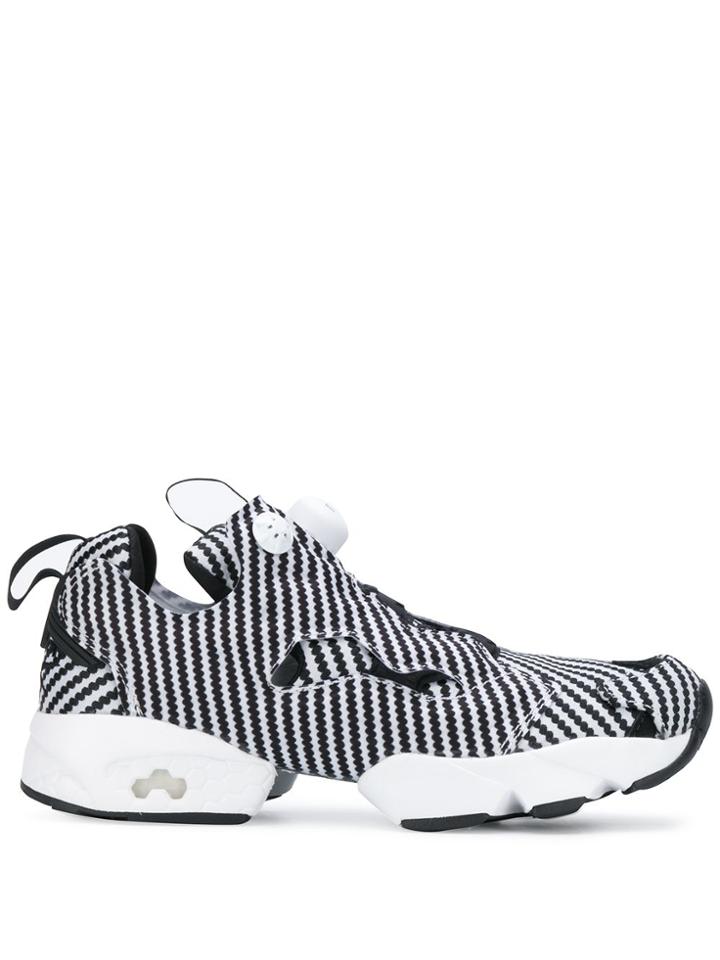 Reebok Striped Insta Pump Sneakers - Black