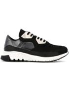 Neil Barrett Urban Runner Sneakers, Men's, Size: 45, Black, Calf Leather/nylon/rubber