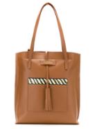 À La Garçonne - Leather Printed Bag - Women - Leather - One Size, Brown, Leather