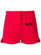 Moschino Logo Sweat Shorts - Red