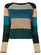 Twin-set Striped Knitted Top - Multicolour