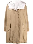 Brunello Cucinelli Hooded Rain Coat - Neutrals