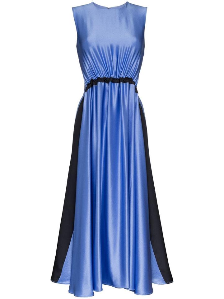 Roksanda Keeva Silk-satin Midi Dress - Purple