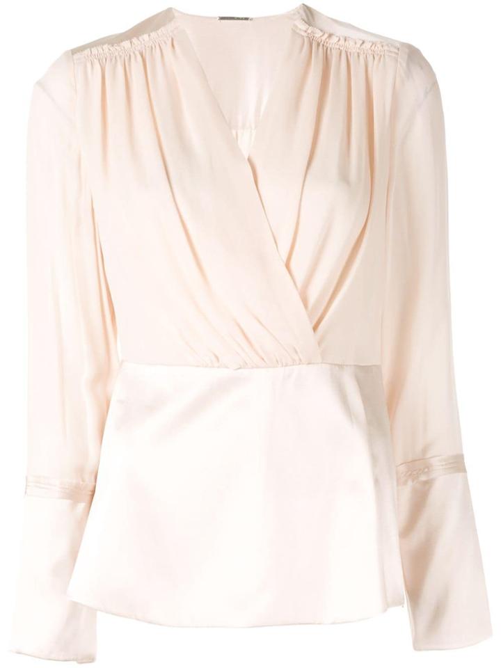 Elie Tahari Wrap Front Blouse - Pink