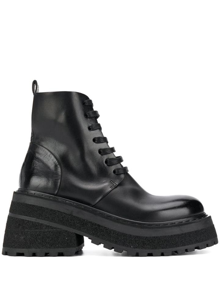 Marsèll Lace Up Chunky Boots - Black