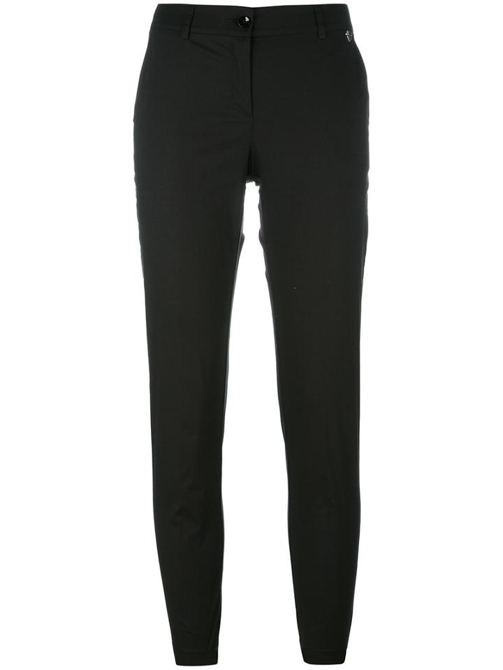 Twin-set Straight Trousers, Women's, Size: 44, Black, Cotton/spandex/elastane