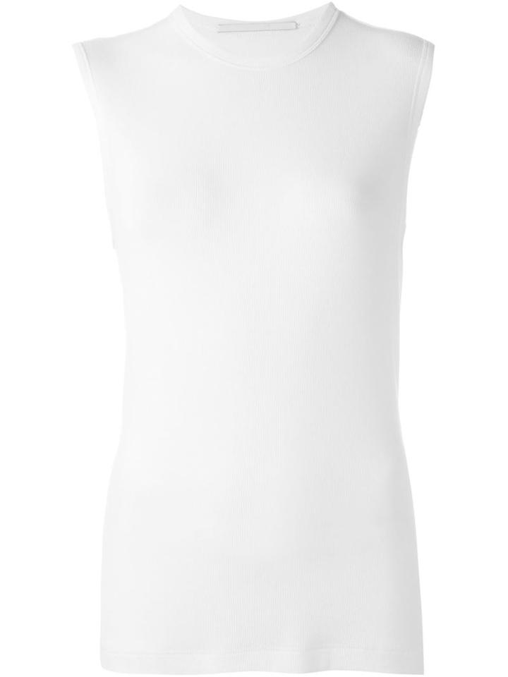 Rosetta Getty Side Slits Tank, Women's, Size: Small, White, Spandex/elastane/viscose
