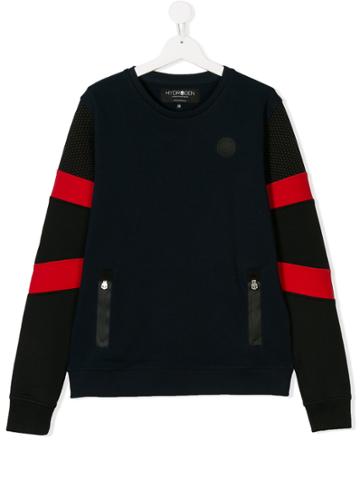Hydrogen Kids Striped Sleeve Sweater - Blue