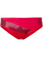 Ea7 Emporio Armani Stripe Logo Swim Briefs - Red
