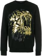 Billionaire Tiger Print Sweatshirt - Black