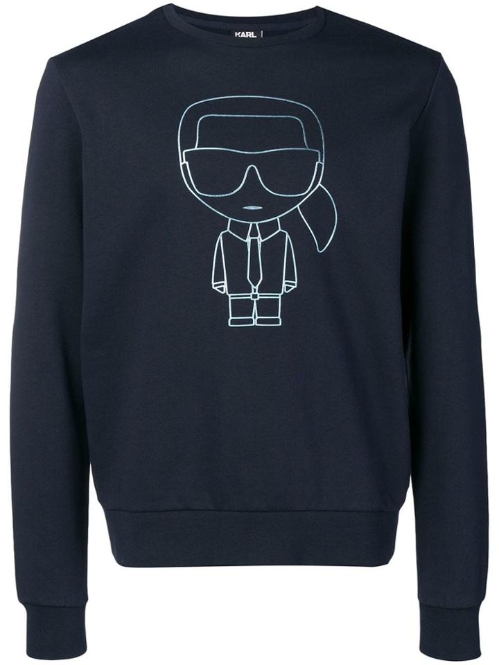Karl Lagerfeld K/ikonik Print Sweatshirt - Blue