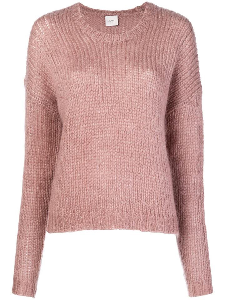 Alysi Fuzzy Sweater - Pink & Purple