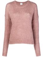 Alysi Fuzzy Sweater - Pink & Purple