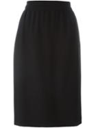 Emanuel Ungaro Vintage Classic Pencil Skirt, Women's, Size: 42, Black