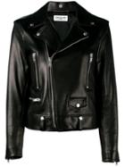Saint Laurent - Classic Leather Biker Jacket - Women - Lamb Skin - 34, Black, Lamb Skin