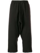 Roggykei Cropped Dropped-crotch Trousers - Black