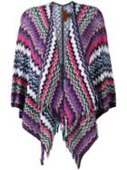 Missoni - Zig Zag Crochet Knit Cardigan - Women - Cotton - One Size, Pink/purple, Cotton