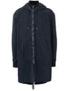 Juun.j Long Denim Jacket, Men's, Size: 48, Black, Cotton