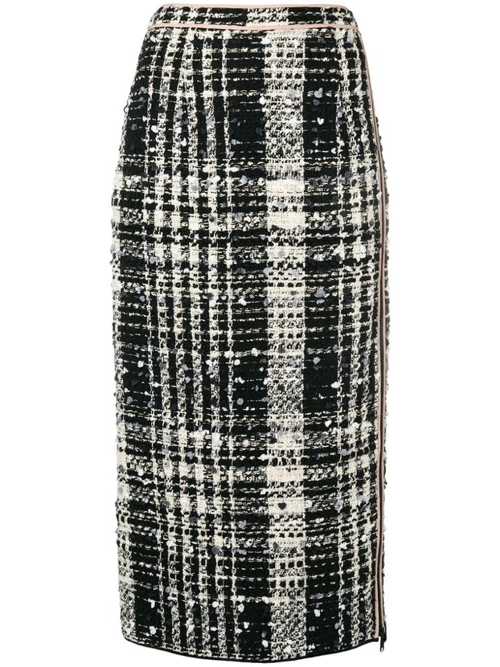 No21 Tweed Pencil Skirt - Black