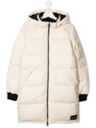 Calvin Klein Kids Teen Hooded Padded Jacket - Neutrals